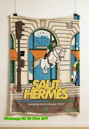 Hermes Vintage Elegant Woman Flannel Throw Blanket IMG_5305